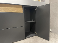 Venjakob - Sideboard Lumea 7243 3983 R Lack Anthrazit Matt Absetzung Eiche Gehackt Gebürstet Mit Beleuchtung - 9