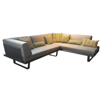 Solpuri - Sofa Boom Outdoor Stoff Premium Bombay Anthracite Anthrazit Gestell Aluminium Anthrazit - 3