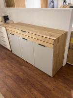 Natura - Sideboard Scottsdale Lack Samtgrau Grau Wildeiche Soft Gebürstet - 2