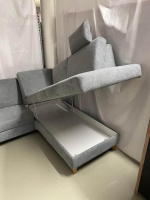 Dietsch - Ecksofa Enjoy Stoff 1 Mito 87 Platin Grau mit 2 Kopfstützen - 2