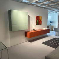 Hülsta - Wohnwand Neo Lack NCS S3050 Orange Und NCS S3010 Grün - 2