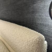 Schramm - Bett Cleo Origins Complete Stoff Maxim 2130 Wollweiß Füße Metall Weiß Getaucht Inklusive 2 Matratzen - 3