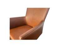 Lavida - 8er Set Stuhl Sedi 20 Freischwinger Echtleder Dakar Turf Hell Braun Gestell Edelstahl Matt Mit Kunststoffgleitern - 6