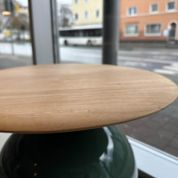 Gloster - Beistelltisch Blow Platte Teakholz Gestell Keramik Emerald Grün Glasiert - 6