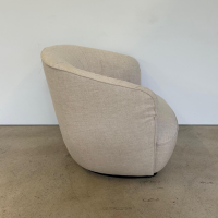 Walter Knoll - Sessel Ishino 195 10 Stoff Gaia 7892 Linen Grau Beige Sockel Holz Schwarz Lackiert Mit Kunststoffgleitern - 4