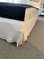 Schramm - Boxspringbett Gala Kopfteil Change Stoff Malve Nature Beige Füße Buche Schwarz Lackiert - 2