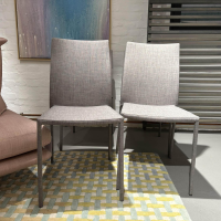 Ligne Roset - 4er-Set Stuhl Slim Chair Stoff Grau Gestell Metall - 2