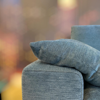 Bielefelder Werkstätten - Sofa Spirit Stoff Sienna BW1717-151 Grau Blau Gestell Metall Schwarz - 9