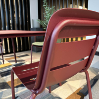 Weishäupl - Essgruppe Outdoor Vapio Metall Aluminium Beere Rot Pulverbeschichtet Inklusive Polster Schilfgrün - 3