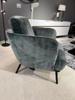 Christine Kröncke - Sessel Nona Stoff Cozy CK2773 Algue 032 Grau Metallfuß Schwarz Pulverbeschichtet - 4