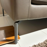 Intertime - Sofa Gil Leder Santana Terra L3385S Grau Braun Füße Metall Schwarz - 7