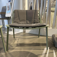 Fast - 2er Set Lounge Sessel Forest Aluminium Tea Green Grün Pulverbeschichtet Mit Sitzkissen Grau - 4