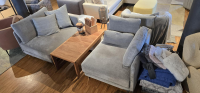 Sophisticated Living - Sofa Hanapepe Stoff Indecence 02 Velour Grau Füße Aluminium Ohne Tisch Und Kissen - 5