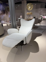 himolla - Relaxsessel 7589 Stoff 24 Crumble Opal Weiß Grau Sternfuß Metall Beige Mit Manueller Verstellung - 3
