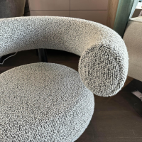 Tom Dixon - Sessel Fat Lounge Stoff Storr 0612 D Grau Gestell Stahl Schwarz - 3