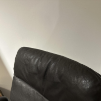 KFF - 2er Set Drehstuhl Arva Leder Sauvage Anthrazit 8102 Gestell Moodblack M01 Schwarz - 2