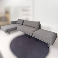 IP Design - Sofa mit Longchair Cube Air Stoff Cooper BW1779-191 Grau - 6