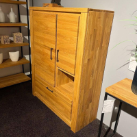 Natura - Highboard Farmingdale Oberfläche Natur Eiche Geölt Griffe Metall Schwarz - 2
