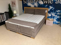 Delux Production OÜ - Boxspringbett Taara Stoff Rebel 12 Taupe mit Verstellfunktionen - 11