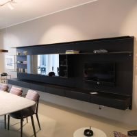 Rimadesio - Wandkomposition Abacus Living Nero Opaco 102 Mit Beleuchtung - 3