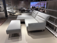 himolla - Ecksofa Tangram 9660 Stoff 08 Nomi Linen Beige Gestell Metall Beige Inklusive Hocker Und Verstellung - 6