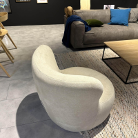 freistil Rolf Benz - Sessel SE 173 Stoff 2063 Mittel Schilfgrün Füße Kunststoffgleiter Schwarz - 2