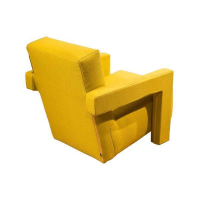 Cassina - 2er-Set Outdoorsessel Utrecht XL Stoff Gelb Mit Knopflochstich Gestell Stahl Mit Stoff Bezogen Gelb - 2