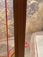 Porada - Stehleuchte Pileo Alta Metall Zinn-Grau Nussbaum Canaletta - 2