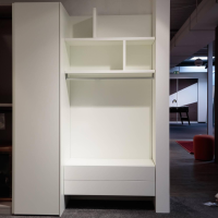 Morassutti - Kleiderschrank Bianco Opaco O 01 Weiß Inklusive Fachböden Kleiderstange Und Schubkasten - 4