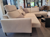 Contur - Sofa Enna Stoff Carmen Beige Naturel Füße Metallwinkel Schwarz - 4