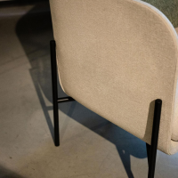 Novamobili - Sessel Haiku D10906 Stoff XFRU17-FRIDA 17 Tortora Beige Grau Gestell Schwarz - 2