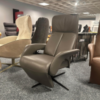 Jori - Relaxsessel Symphony JR 3860 Multi Move Medi Leder Celia Smoke Grau Braun 4 Stern Fuß Gewellt Schwarz Lackiert - 4