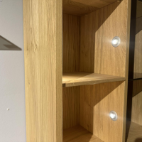 Voglauer - Wohnwand V-Alpin Eiche Altholz Akzent Colourglas Anthrazit Mit Beleuchtung - 2