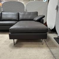 COR - Ecksofa Conseta Leder 284 Mocca Schwarz Braun Schmalfüße Verchromt Inklusive Kissen - 4