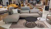 Jori - Ecksofa Eden JR 1800 Stoff Thuile C0003 Grau Füße Metall Bronze Matt Mit Verstellbaren Armlehnen - 6