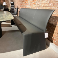 Draenert - Sitzbank Nobile 2510 Leder I R919 Anthrazit Gestell Metallwangen Lederbezogen Mit PVC Gleitern - 6