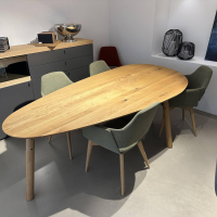 Mobitec - Essgruppe Trinity Lotus Platte Eiche Astig Geölt Bezug Stoff Mystic 72 Khaki Grün - 8