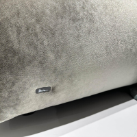 Bretz - Wohnlandschaft Matilda Stoff 61 9486 Velours Austernpilz Beige Füße Gleiter Schwarz Inklusive Kissen - 5