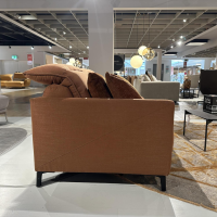 Mondo - Sofa Ensemble Sallin Stoff  Nevio Cognac Füße Schwarz - 4