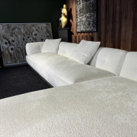 Minotti - Sofalandschaft Supermoon Stoff Teddy 01 Gesso Beige Creme Rahmen Bronze Glänzend Lackiert - 8