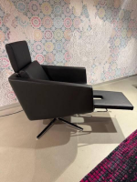 FSM - Sessel Pavo Leder Living 11 Schwarz Gestell Chrom mit Verstellfunktion - 3