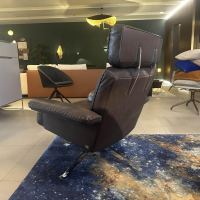 De Sede - Drehsessel DS 31 311 Leder Naturale Espresso Braun 5 Sternfuß Stahl Verchromt - 2