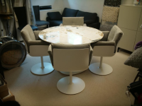 Kartell - Esstisch Multiplo Platte Weißer Marmor Gestell Druckgegossenes Aluminium Matt Lackiert Weiß - 4