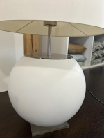 Christine Kröncke - Table Lamp Mila Base Porcelain And Stainless Steel White Light Shade Silk White - 3