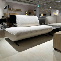JOOP! - Sofa Living Elements 8169 Stoff JOOPD18 Wolke/ Joop D19 Natur (24) Kufe Anthrazit Pulverbeschichtet - 8