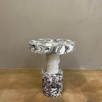 Tom Dixon - Beistelltisch Siwrl Table Large Marmor Mehrfarbig Weiß Schwarz - 2