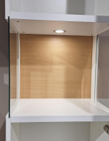 Rietberger Möbelwerke - Wohnwand Lodano Lack Weiß Matt Asteiche Furniert - 3