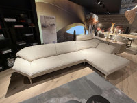 himolla - Ecksofa Nova 1378 Stoff 20 Labomba Carrara Beige Füße Metall Beige Mit Verstellbaren Seitenteilen - 7