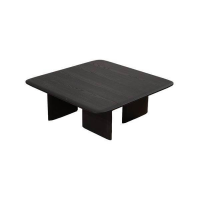 Poliform - Couchtisch Mush Massivholz Ulme Schwarz - 3