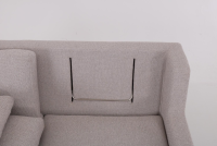 Werther - Sofa Stoff U2583G Grau Gestell Metall Schwarz Inklusive Kissen - 7